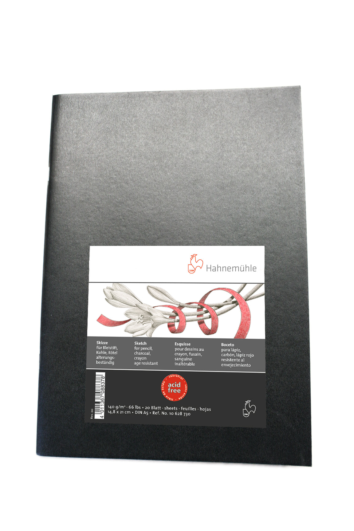 Skizzenheft SketchBooklet mit schwarzem Umschlag, 140 g/m², 20 Blatt – Hahnemühle